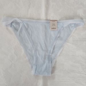 ✨️💕NWT Auden womens cheeky Panties L XL light blue ribbed